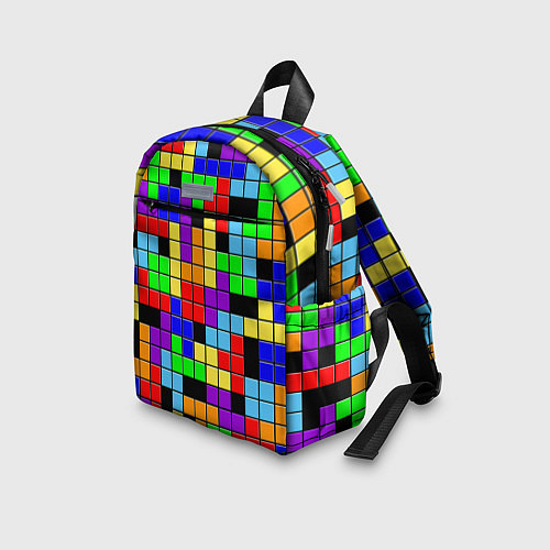Детский рюкзак Тетрис цветные блоки / 3D-принт – фото 3