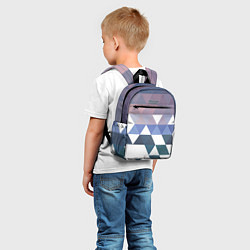 Детский рюкзак Абстрактные разноцветные треугольники в паттерне, цвет: 3D-принт — фото 2