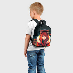 Детский рюкзак Рыжая девушка-лиса, цвет: 3D-принт — фото 2