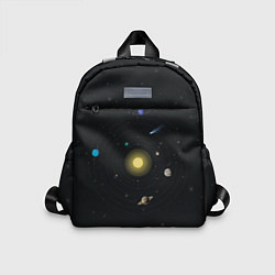 Детский рюкзак Солнце и планеты, цвет: 3D-принт