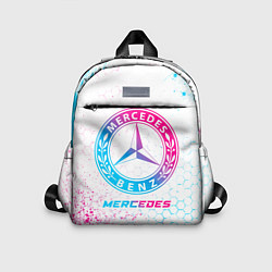 Детский рюкзак Mercedes neon gradient style, цвет: 3D-принт