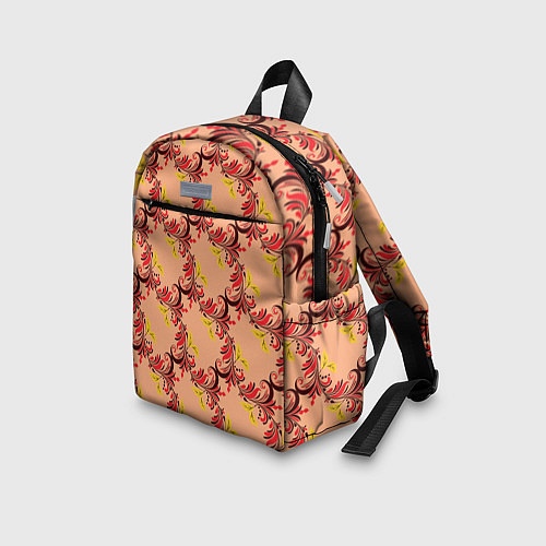 Детский рюкзак Абстрактный винтажный растительный орнамент / 3D-принт – фото 3