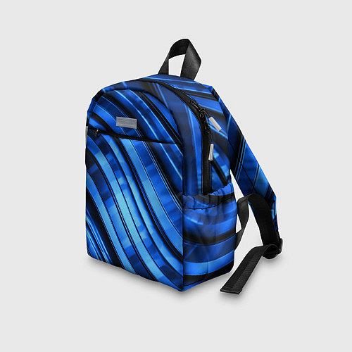 Детский рюкзак Темно-синий металлик / 3D-принт – фото 3