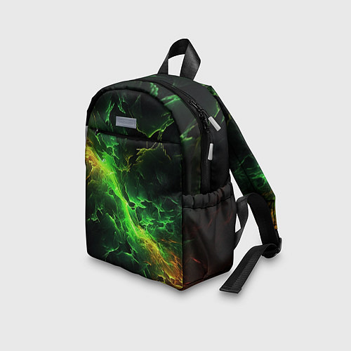 Детский рюкзак Зеленая молния / 3D-принт – фото 3