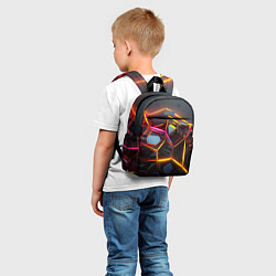Детский рюкзак Неоновые трубки абстракция, цвет: 3D-принт — фото 2