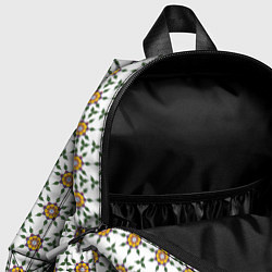 Детский рюкзак Цветочный орнамент с листьями, цвет: 3D-принт — фото 2