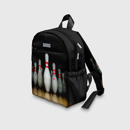Детский рюкзак Боулинг - кегли на дорожке / 3D-принт – фото 3
