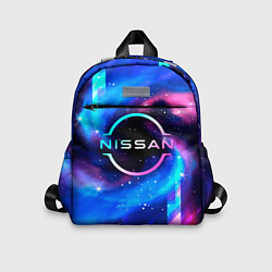 Детский рюкзак Nissan неоновый космос, цвет: 3D-принт