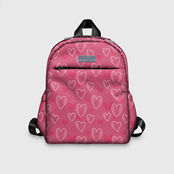 Детский рюкзак Нарисованные сердца паттерн, цвет: 3D-принт