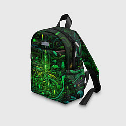 Детский рюкзак Психоделика в зеленом - нейронная сеть, цвет: 3D-принт — фото 2