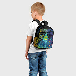 Детский рюкзак Психоделика разноцветная - нейронная сеть, цвет: 3D-принт — фото 2