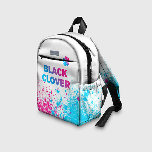 Детский рюкзак Black Clover neon gradient style: символ сверху / 3D-принт – фото 3