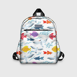 Детский рюкзак Рыбы и чайки