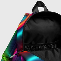 Детский рюкзак Неоновые радужные разводы, цвет: 3D-принт — фото 2