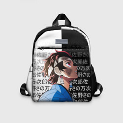 Детский рюкзак Танджиро Комадо - иероглифы - клинок, цвет: 3D-принт