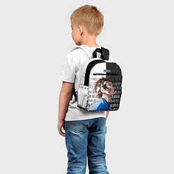 Детский рюкзак Танджиро Комадо - иероглифы - клинок, цвет: 3D-принт — фото 2