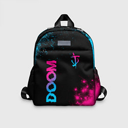 Детский рюкзак Doom - neon gradient: надпись, символ, цвет: 3D-принт