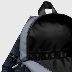 Детский рюкзак Тёмный металлический город будущего, цвет: 3D-принт — фото 2