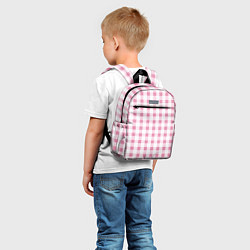 Детский рюкзак Барби-розовый: клетка, цвет: 3D-принт — фото 2