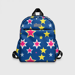 Детский рюкзак Звёзды разных цветов, цвет: 3D-принт