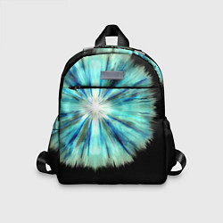 Детский рюкзак Тай-дай бирюзовый круг, цвет: 3D-принт