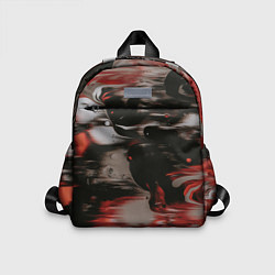 Детский рюкзак Чёрные и красные волны