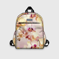 Детский рюкзак Желтые и нежно-розовые орхидеи - паттерн, цвет: 3D-принт