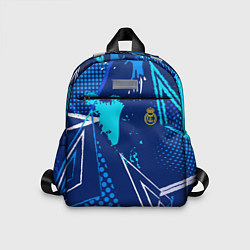 Детский рюкзак Реал Мадрид фк эмблема, цвет: 3D-принт