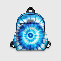 Детский рюкзак Тай-дай бело-синий круг, цвет: 3D-принт