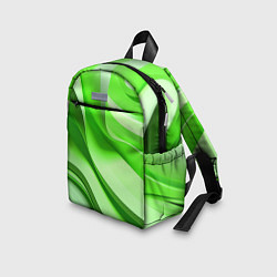 Детский рюкзак Светлые зеленые волны, цвет: 3D-принт — фото 2