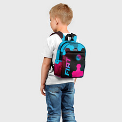 Детский рюкзак Fiat - neon gradient: надпись, символ, цвет: 3D-принт — фото 2
