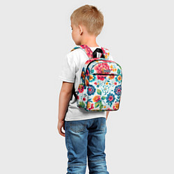 Детский рюкзак Цветочный узор красивый, цвет: 3D-принт — фото 2