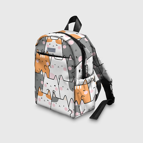 Детский рюкзак Семья котиков / 3D-принт – фото 3