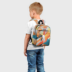 Детский рюкзак Жемчужина - градиент из полигональных треугольнико, цвет: 3D-принт — фото 2