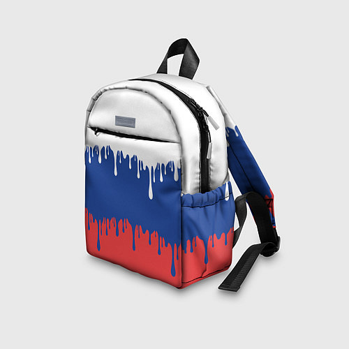 Детский рюкзак Флаг России - потёки / 3D-принт – фото 3