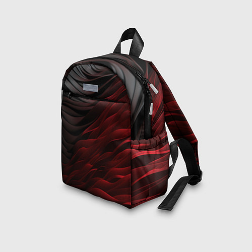 Детский рюкзак Темно-красная текстура / 3D-принт – фото 3