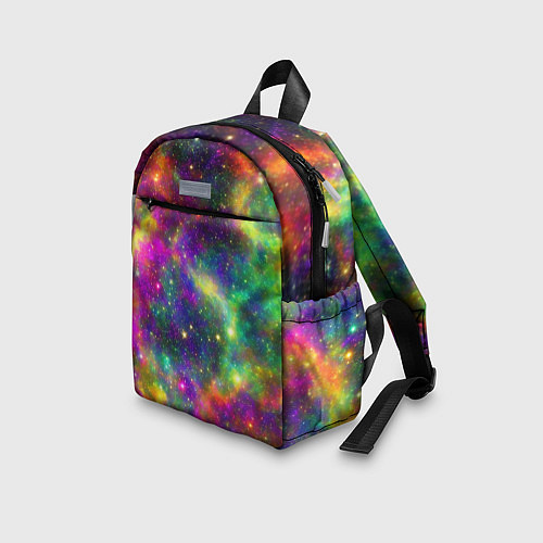 Детский рюкзак Яркий неоновый космос / 3D-принт – фото 3