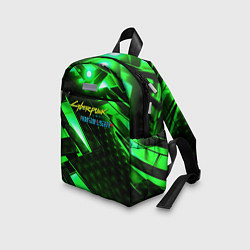 Детский рюкзак Cyberpunk 2077 phantom liberty neon green, цвет: 3D-принт — фото 2