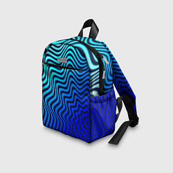 Детский рюкзак Абстрактный узор - морской градиент, цвет: 3D-принт — фото 2