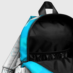 Детский рюкзак Mass Effect neon gradient style: символ сверху, цвет: 3D-принт — фото 2