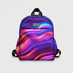 Детский рюкзак Неоновые волны, цвет: 3D-принт