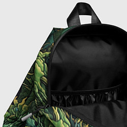 Детский рюкзак Зеленые драконы: арт нейросети, цвет: 3D-принт — фото 2