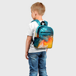 Детский рюкзак Синяя и оранжевая жидкости, цвет: 3D-принт — фото 2