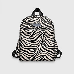 Детский рюкзак Полосатая шкура зебры, белого тигра, цвет: 3D-принт