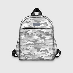 Детский рюкзак Камуфляж серый, цвет: 3D-принт