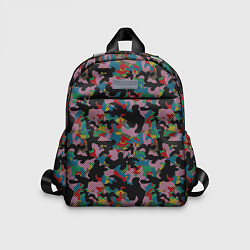 Детский рюкзак Модный разноцветный камуфляж, цвет: 3D-принт