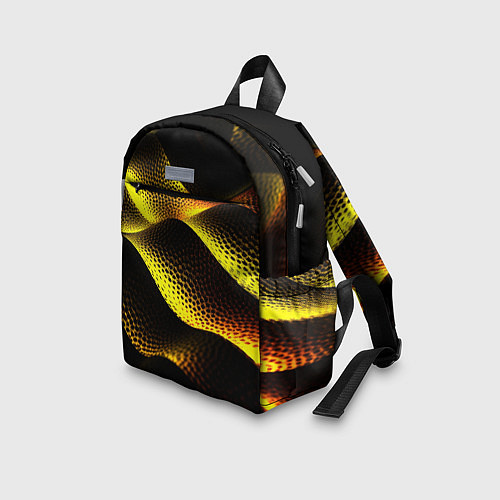 Детский рюкзак Золотистые линии / 3D-принт – фото 3