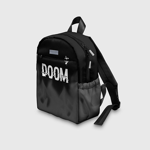 Детский рюкзак Doom glitch на темном фоне: символ сверху / 3D-принт – фото 3