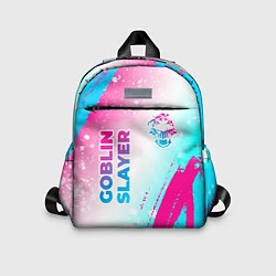 Детский рюкзак Goblin Slayer neon gradient style: надпись, символ, цвет: 3D-принт