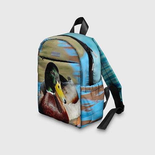 Детский рюкзак Утка Кряква - селезень / 3D-принт – фото 3